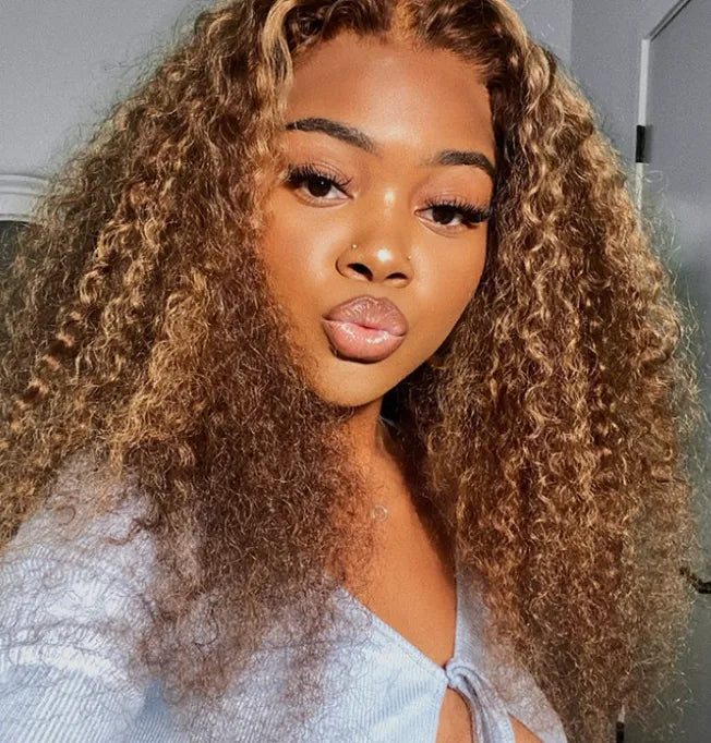 Deep Wave Highlight 13X4 Lace Frontal Wig