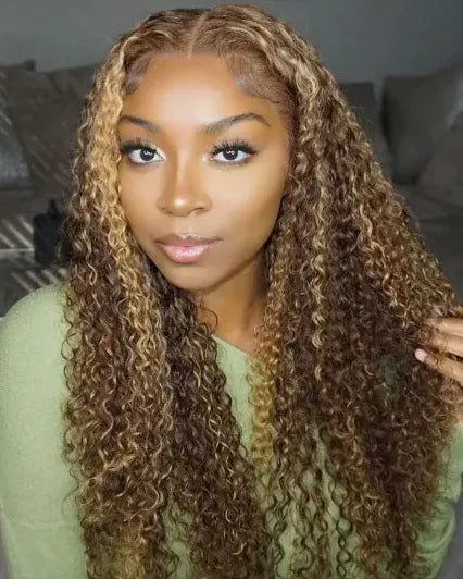 Deep Wave Highlight 13X4 Lace Frontal Wig